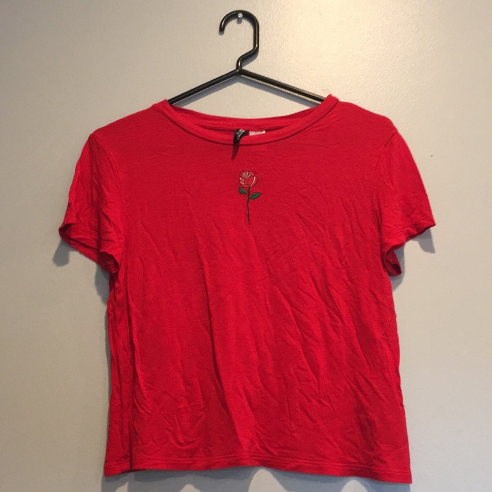 H&M Red Rose Tee